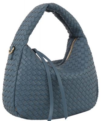 Fashion Woven Shoulder Bag Hobo DE-0758 DUST BLUE